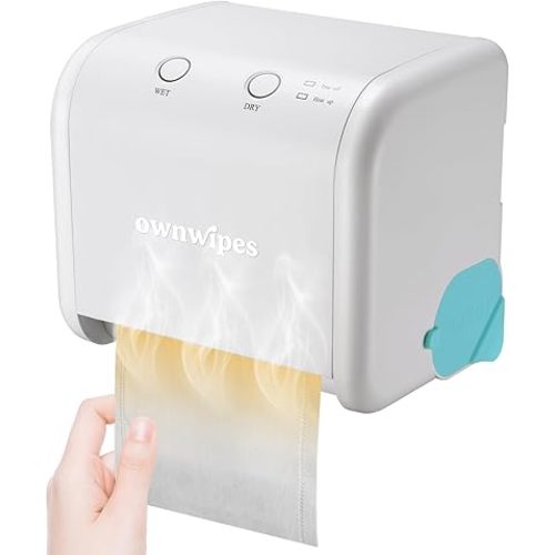 3rd Gen Baby Wet Wipes Warmer & Auto-Dispenser, Wet and Dry Use Diaper Wipes Warmer on 45℃, One-Handed Operation, Faster Heat-Up, Excellent Heat Retention, Optimal Humidity