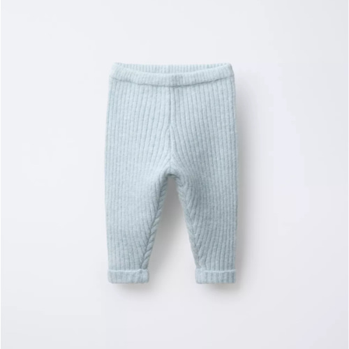 RIBBED KNIT LEGGINGS - Aquamarine | ZARA United States
