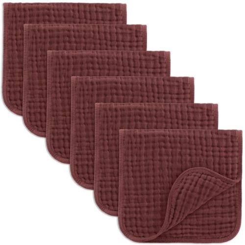 Muslin Burp Cloths Large 100% Cotton By Comfy Cubs (Pack Of 6)