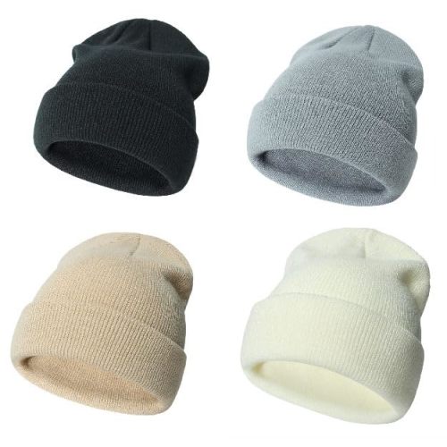 Urban Virgin 4 Packs Infant Boys Beanie Soft Baby Caps Beanies Kids Knit Winter Hats