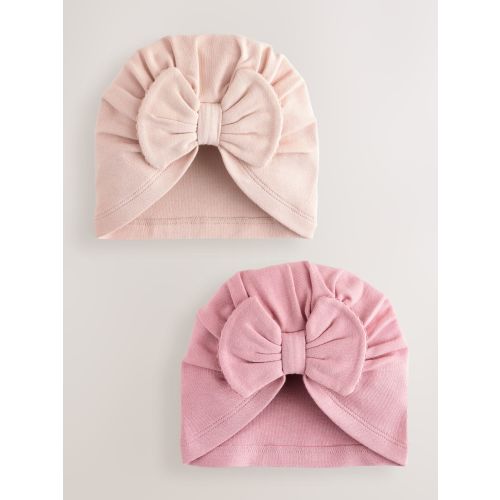 Pink Baby Turbans 2 Pack (0-18mths)