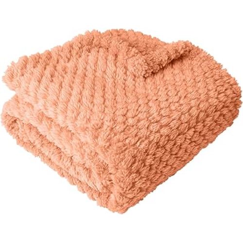 Ultra Soft Cozy Fleece Baby Blanket for Boys Girls Fluffy Breathable Receiving Blanket for Newborns, Perfect for Nursery, Stroller, Swaddling & Toddler Security (Orange, 30” X 40”)