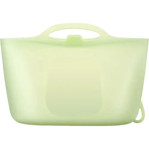 Silicone Travel Bottle Sterilizer Bags | 2000ml Microwave Steam Sterilizer Bags for Baby Bottles, Breast Pump & Pacifiers, Reusable Steam Sterilizing Bags for Travel and Home Use(Clear Green)