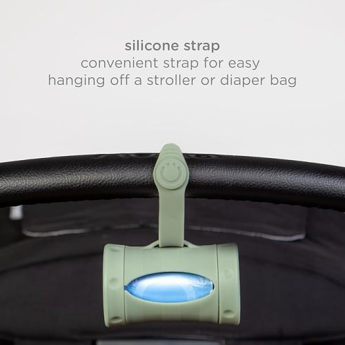 Ubbi On-the-Go Diaper Bag Dispenser for Travel, Retractable Must Have for Newborns, Helpful Baby Accessory, Sage Green