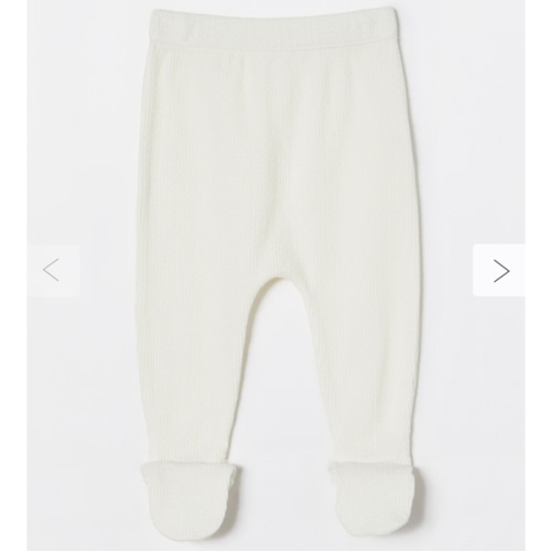 Organic Pointelle Footed Legging (MILK)