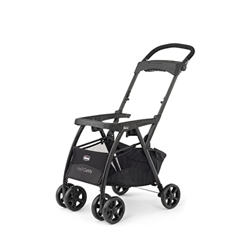 Chicco KeyFit Caddy Frame Stroller, Accepts All Chicco Infant Car Seats, Adjustable Handle, Parent Tray, Black/Black
