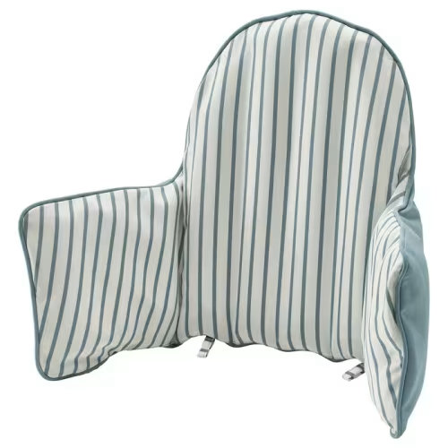 ANTILOP Supporting cushion and cover - blue/white stripe (for high chair)