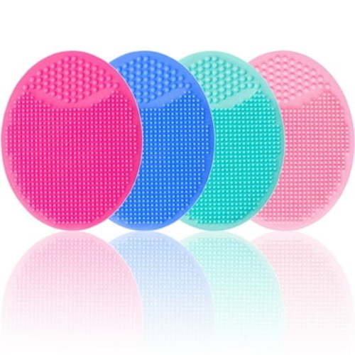 4-Pack Infant Bath Brush, Silicone Cradle Cap Scrub - Exfoliate, Massage, Shampoo Scalp Scrubber