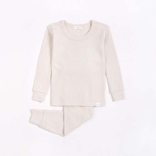 Petit Lem - Crème Modal Rib PJ Set