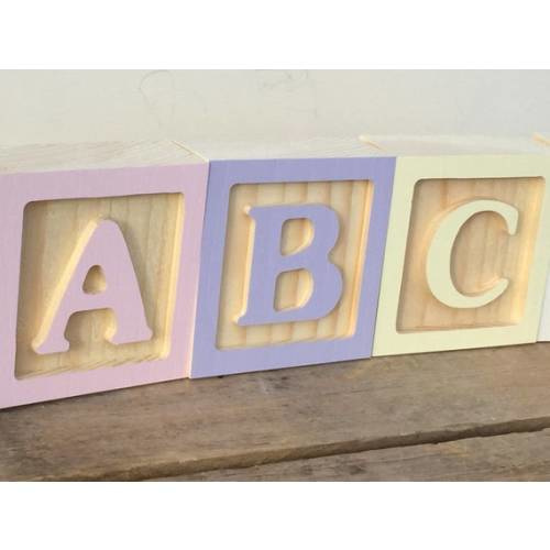 Wooden Letter Blocks, Wooden Alphabet Block, ABC Block, Child's Room Decor, Nursery Decor, Baby Shower Gift, Kid's Name Sign - Etsy