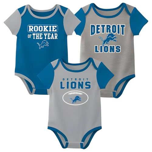 Outerstuff NFL Newborn Infants Rookie 3 Piece Creeper Bodysuit Romper Set