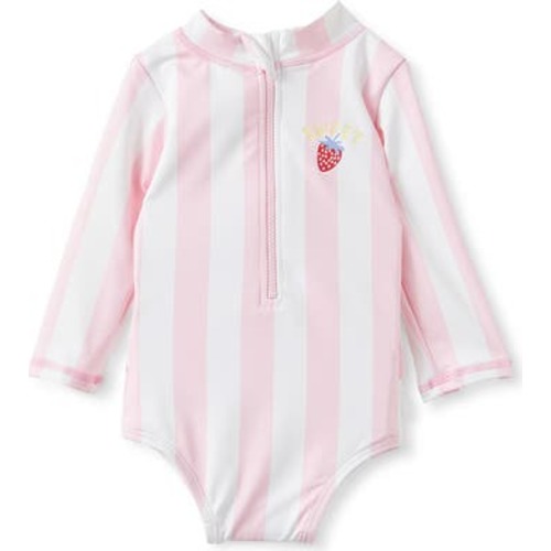 Lucy Long Sleeve Ruffle Back Swimsuit, 6-12M