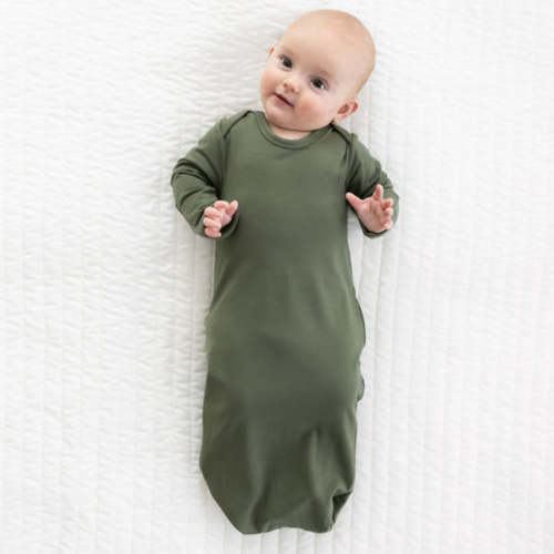 Olive Cozy Infant Gown