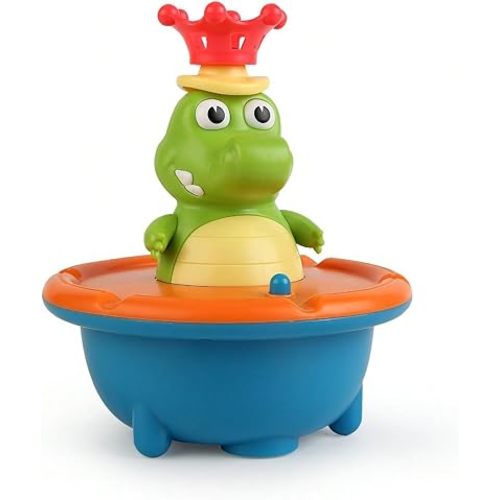 Bath Toys for Toddlers - Light Up Crocodile Fountain with 5 Spray Modes, ABS Plastic Bath Toy for Bathroom & Swimming Pool