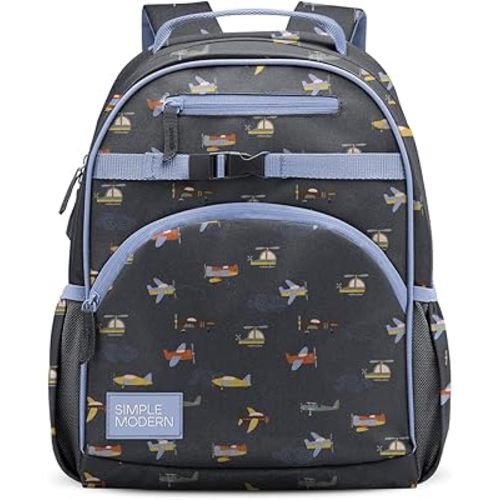 Simple Modern Medium Toddler Backpack for School Girls and Boys | Kindergarten Elementary Kids Backpack | Fletcher Collection | Kids - 15" tall | Wheels Up
