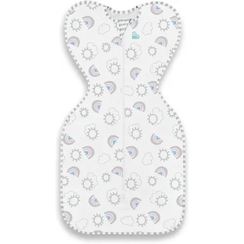 Love to Dream Swaddle UP, Baby Sleep Sack, Self-Soothing Swaddles for Newborns, Improves Sleep, Snug Fit Helps Calm Startle Reflex, New Born Essentials for Baby, 8-13 lbs, Rainbow