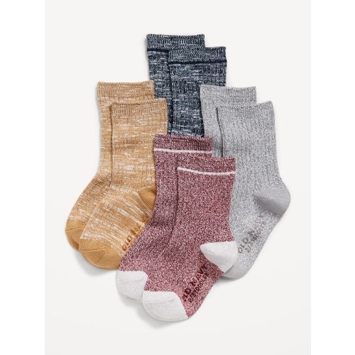 Unisex Soft-Knit Camp Crew Socks 4-Pack for Toddler &amp;amp; Baby