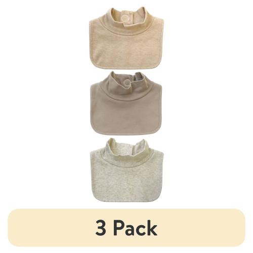 (3 pack) Neat Solutions Unisex 3 Pack Solid Mockneck Infant Bib