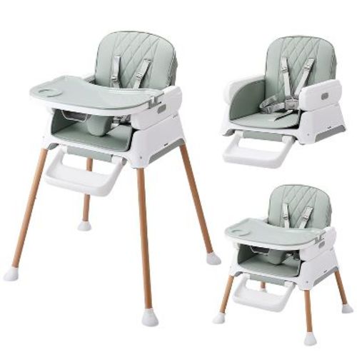 JOYMOR 5 in 1 High Chair for Babies and Toddlers, Convertible Baby Highchair, Booster & Toddler Chair, Lightweight, Foldable and Portable for Travel