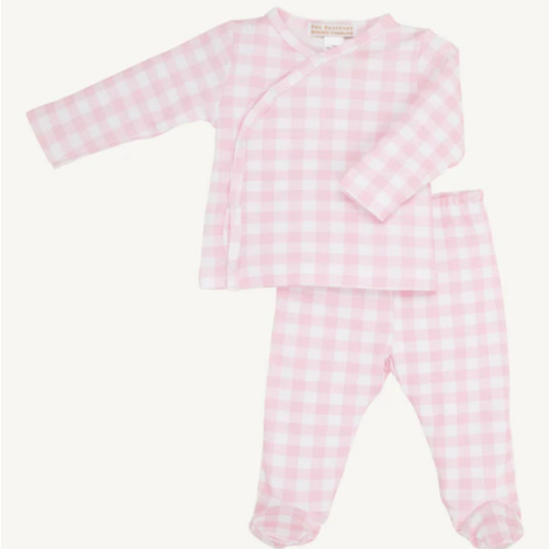 Cameron Cross-Front Set - Palm Beach Pink Gingham