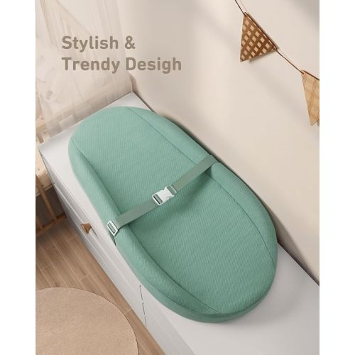 Changing Pad with Gray Cover + Green Pad Cover Only Bundle