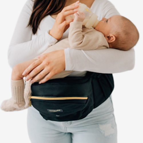The Tushbaby Hip Carrier Black+Gold