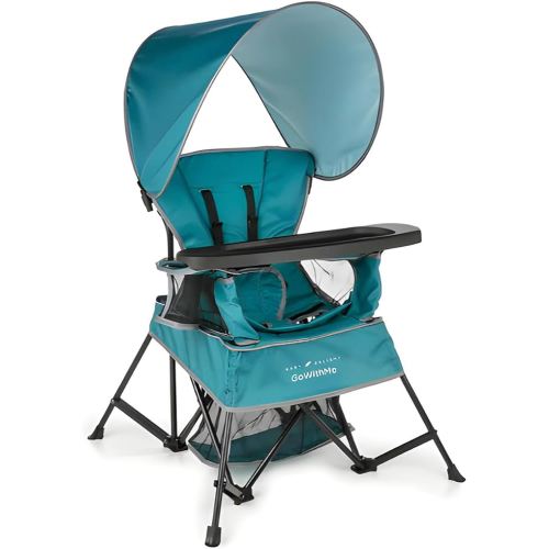Baby Delight Go with Me Venture Portable Chair | Indoor and Outdoor | Sun Canopy | 3 Child Growth Stages | Teal