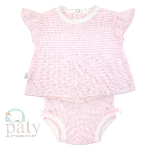 2 PC Flutter Sleeve Diaper Set, Bows