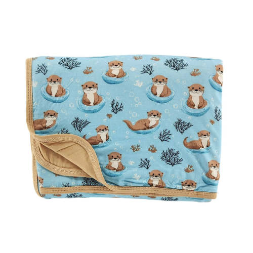 Otter Splash Bamboo Blanket