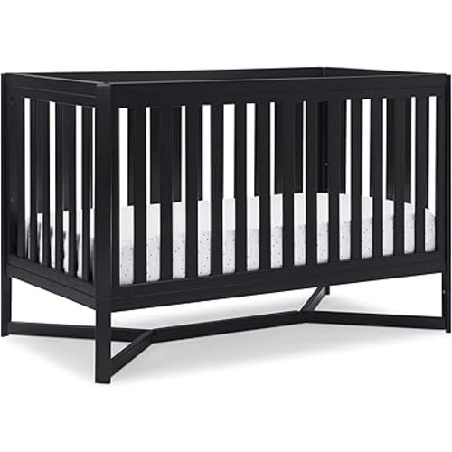 Delta Children Tribeca 4-in-1 Baby Convertible Crib, Midnight Grey