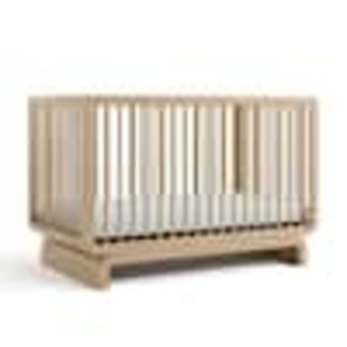 Storkcraft Santorini Driftwood 5-in-1 Convertible Crib with Toddler Guardrail 04622-307