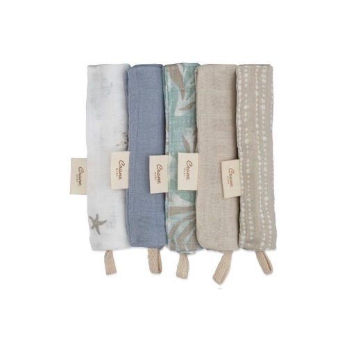 Parker 5-Pack Assorted Cotton Muslin Washcloths