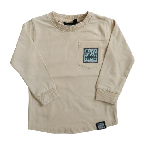 Sand Wave Chaser Little Surfer Dude Long Sleeve Tee