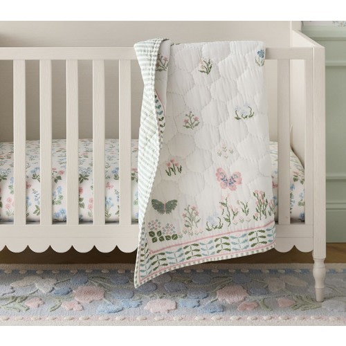 Grace's Garden Cross-Stitch Baby Quilt | Pottery Barn Kids