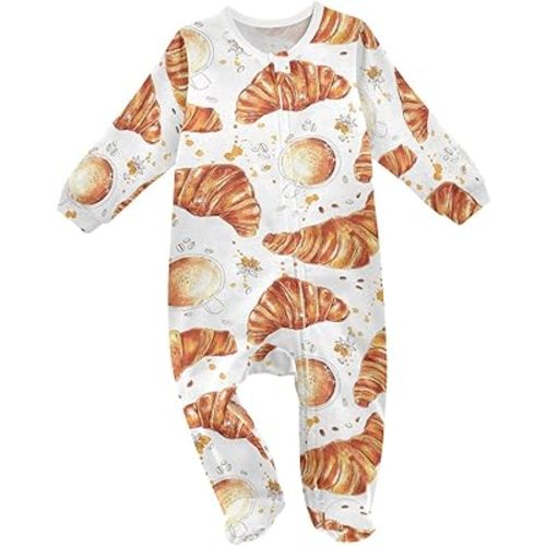 Dussdil Baby One-Piece Footies Newborn Rompers Pajamas Cotton Footed Pjs for Sleep Play Boys Girls