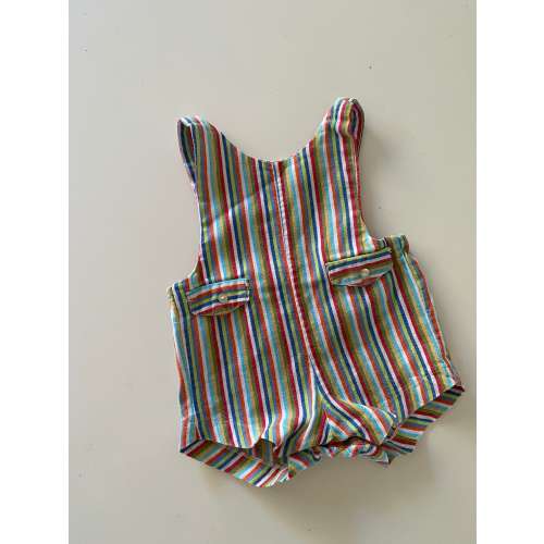 Vintage Baby Rainbow Striped Shortalls