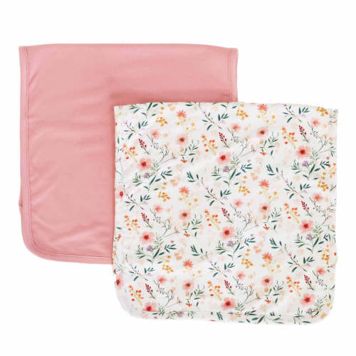 Winnie's Wildflowers 2pc Burp Cloth Set