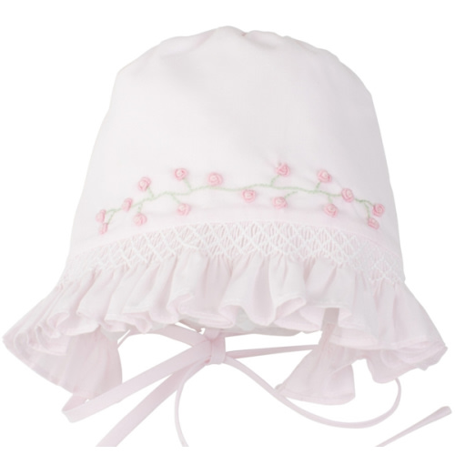 Girls Rose Garden Collection Smocked Bonnet | Feltman Brother