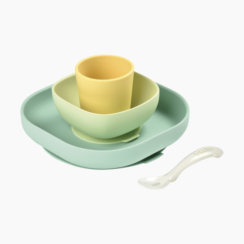Beaba Silicone Suction Meal Set (Pack of 4) - Pastel