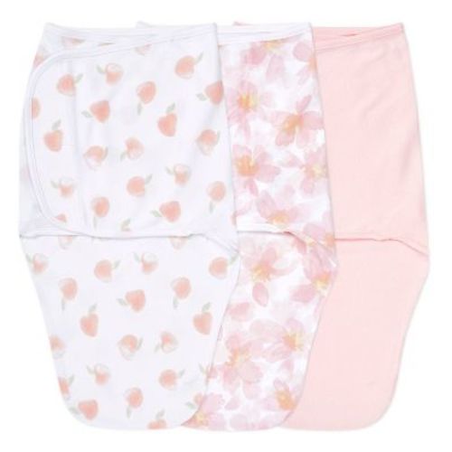 aden + anais essentials Easy Zipless Swaddle Wraps - Garden Floral - 0-3Months - 3pk