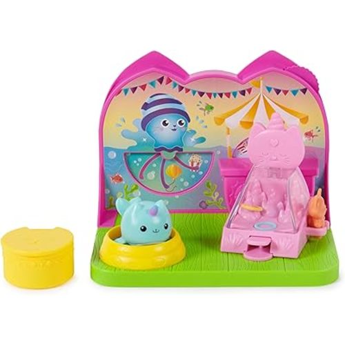 Gabby’s Dollhouse, Celebration Series Baby Box Cat Bobble Figure with Dollhouse Furniture and Accessories, Kids Toys for Girls & Boys Ages 3 and Up