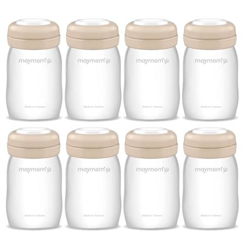Maymom Wide Neck Breastmilk Collection n Storage Bottle 5.4 oz; Re-markable SureSeal Disc. Fits Spectra S2 Spectra S1 9 Plus.