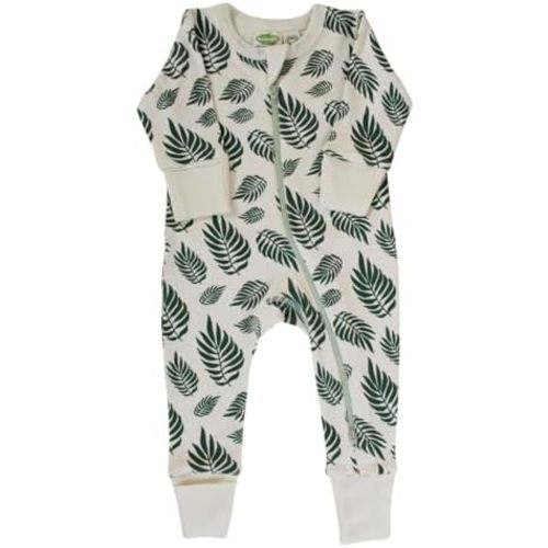 PARADE Organic Signature Print '2-Way' Zip Romper - Long Sleeve