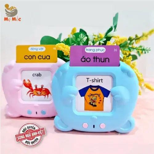 Máy Đọc Thẻ Song Ngữ Anh Việt Kèm Thẻ Flashcard Thông Minh