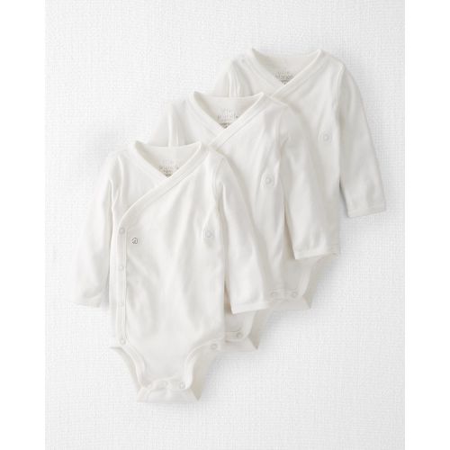 Baby 3-Pack Organic Cotton Rib Wrap Bodysuits - Carter's | Carter's