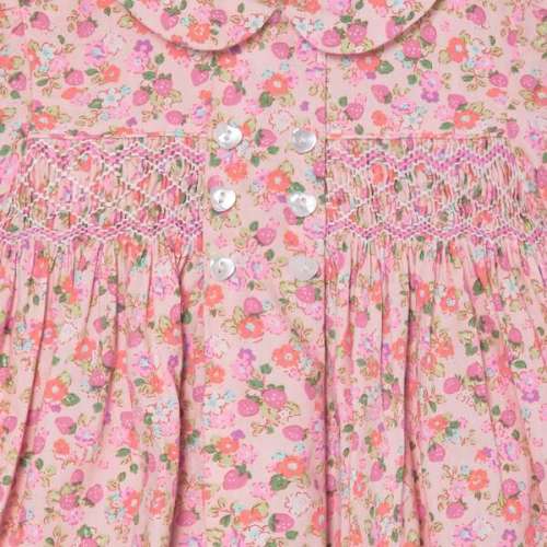 Hand-Smocked Baby Dress Luna, Pink - Question Everything | Maisonette
