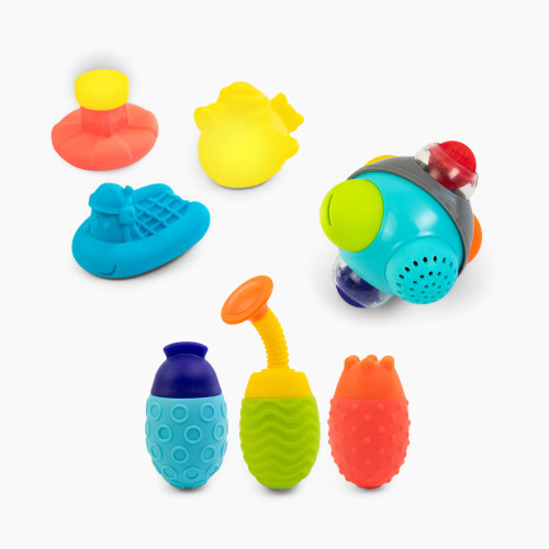 Sassy Boats, Bath Ball, & Squeezies Bath Toy Gift Set (7 piece)
