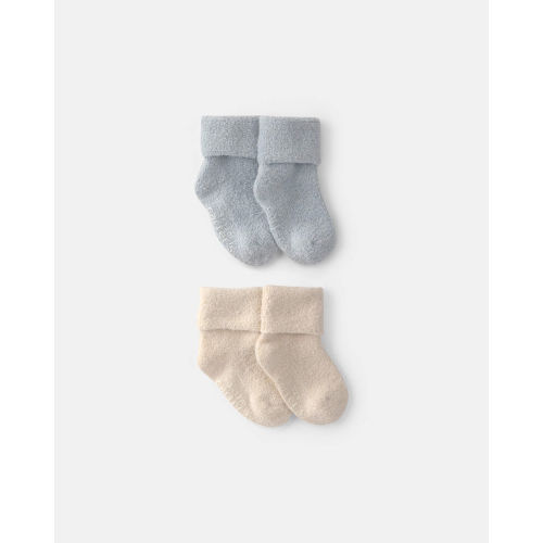 Baby 4-Pack Baby Booties - Blue/Ivory | Carter’s Oshkosh Canada