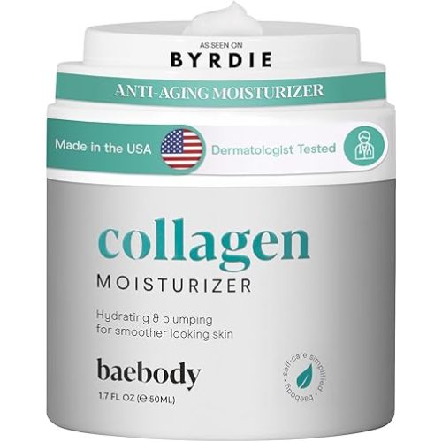 Baebody Critically Acclaimed Vegan Collagen Moisturizer for Face, Collagen Cream for Men & Women, Anti Aging Moisturizer, Neck & Décollet Firming Collagen Face Cream 1.7 fl oz