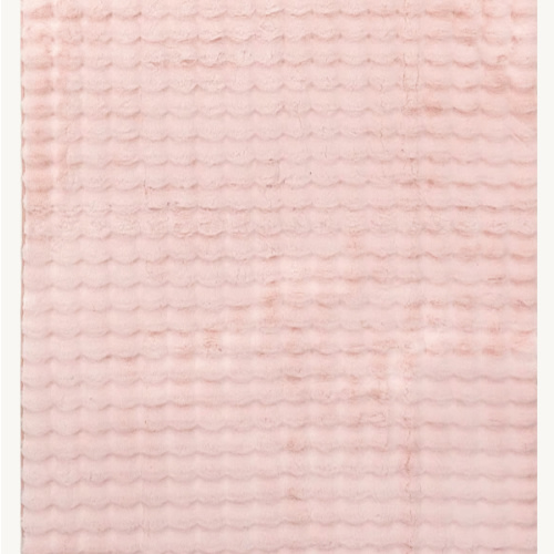 Ivana Checkered Plush Cloud Washable Rug | Blush – Rugs USA